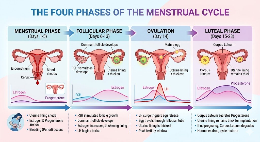 Know Your Body: The 4 Phases of the Menstrual Cycle