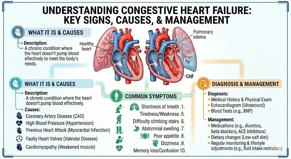 10 Warning Signs of Congestive Heart Failure| You Must Know