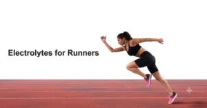 ALT text: Electrolyte drinks and foods for runners during long-distance training