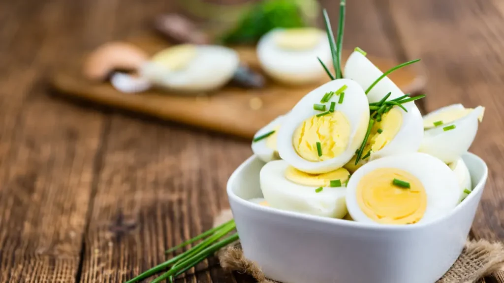 Hard boiled eggs stored for later use