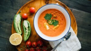 Healthy soups and broths with vegetables, beans, and herbs